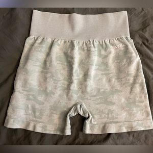 Pale Green Camo AYBL Bike Shorts